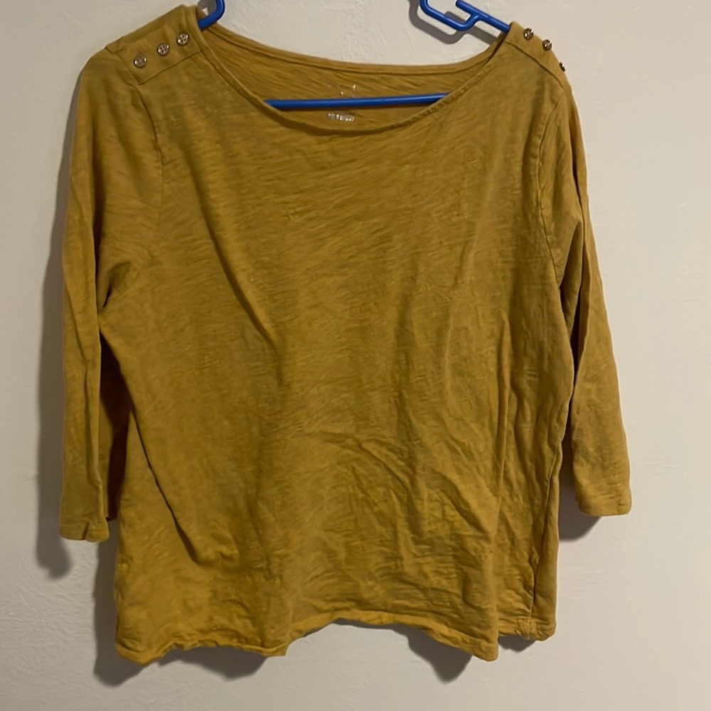 Yellow long sleeve blouse